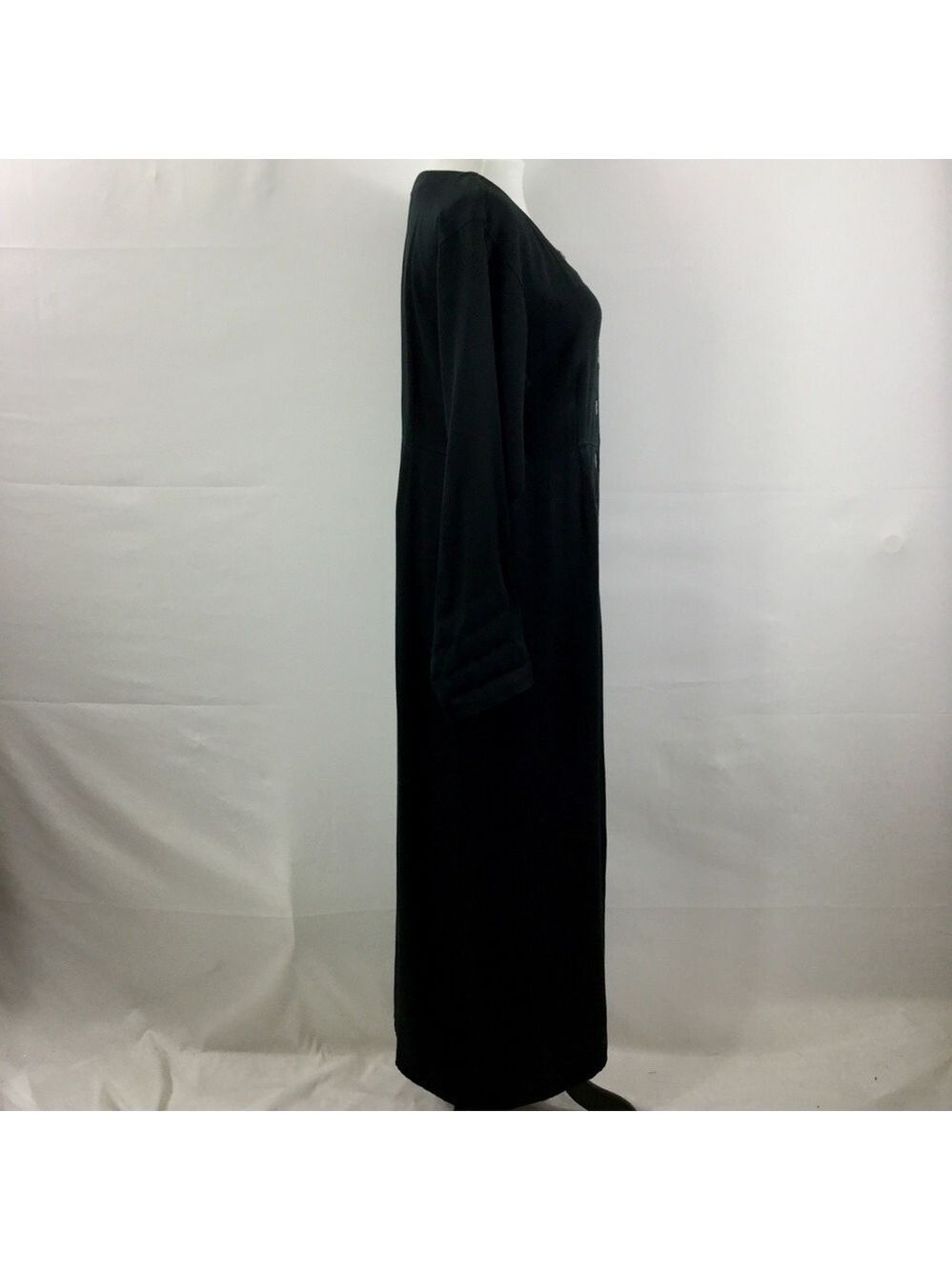 Vintage KIKO COMFORT CLOTHING Empire Waist Maxi Shirt Dress 100% Tencel Size S - Picture 10 of 16